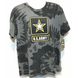 ''NEW'' U.S. Army Men's T Shirt Short Sleeve Black/Gray Camo Size XL